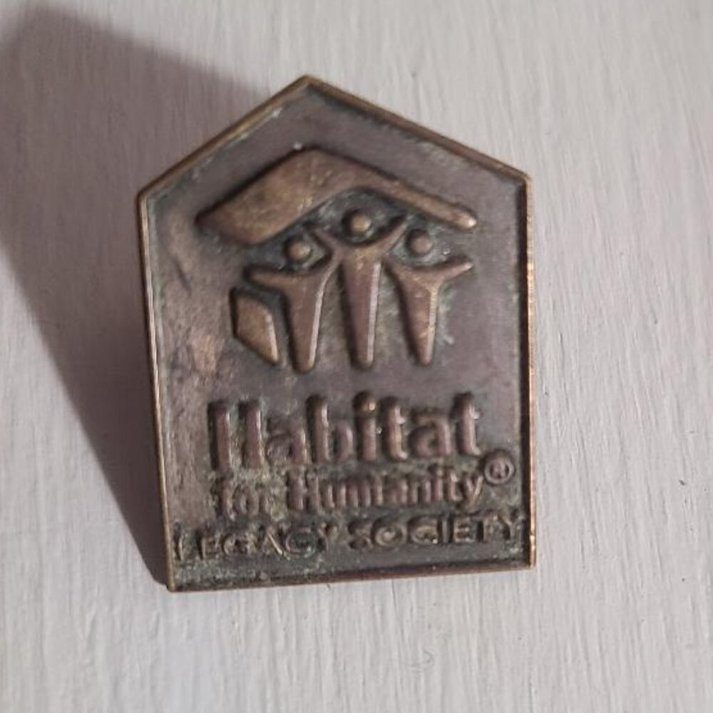 Habitat For Humanity Legacy Society Vintage Lapel Pin - Estate Donation Member